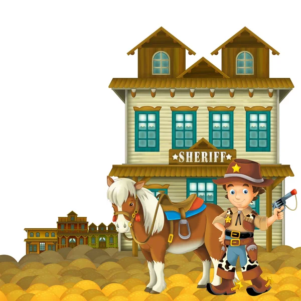 Cowgirl o Cowboy - selvaggio west - illustrazione per i bambini — Foto Stock