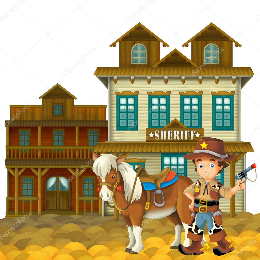 Cowgirl or Cowboy - wild west - illustration for the children