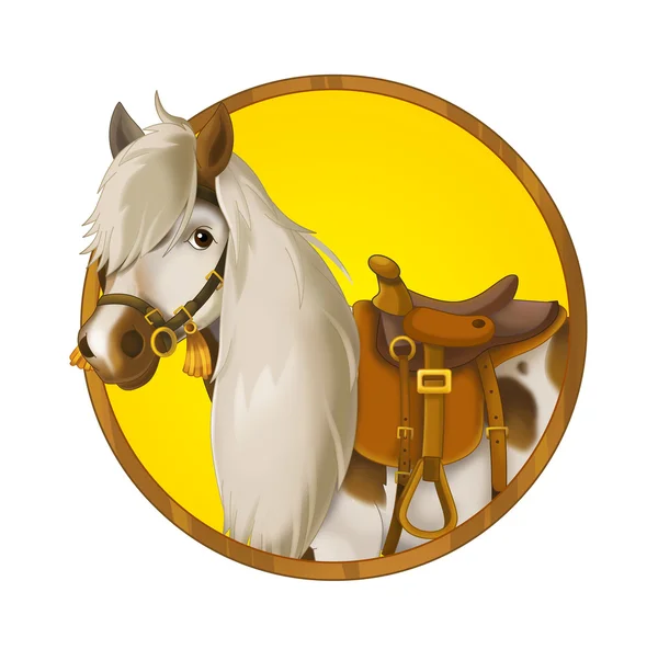 Cavalo selvagem ocidental - ilustração para crianças — Fotografia de Stock