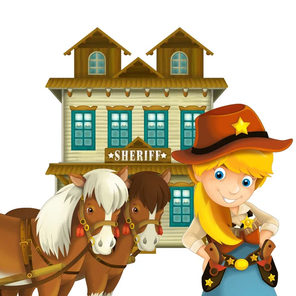 Cowgirl ou Cowboy - Far West - illustration pour les enfants — Photo