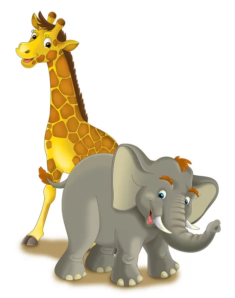 Cartoon safari - kuvitus lapsille — kuvapankkivalokuva