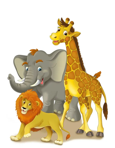 Cartoon safari - illustratie voor de kinderen — Stockfoto