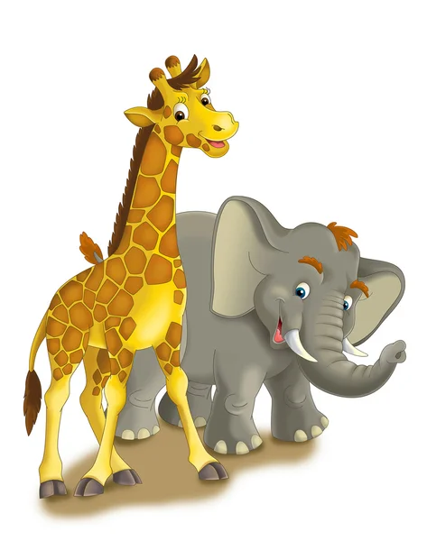 Cartoon safari - illustration for the children — Stock Photo, Image