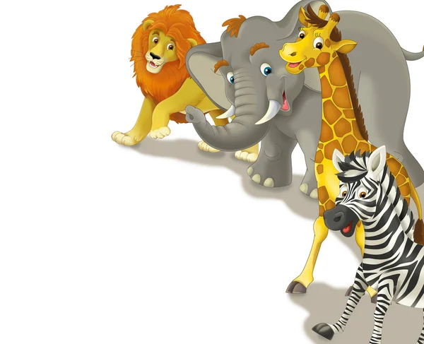 Cartoon safari - illustration for the children — Stock Photo, Image