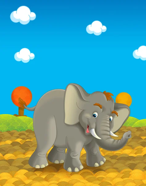 Cartoon safari - illustratie voor de kinderen — Stockfoto