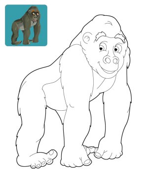 Cartoon gorilla clipart