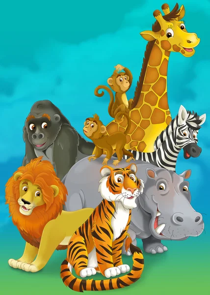 Cartoon safari — Stockfoto