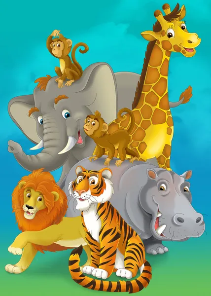 Cartoon safari — Stockfoto