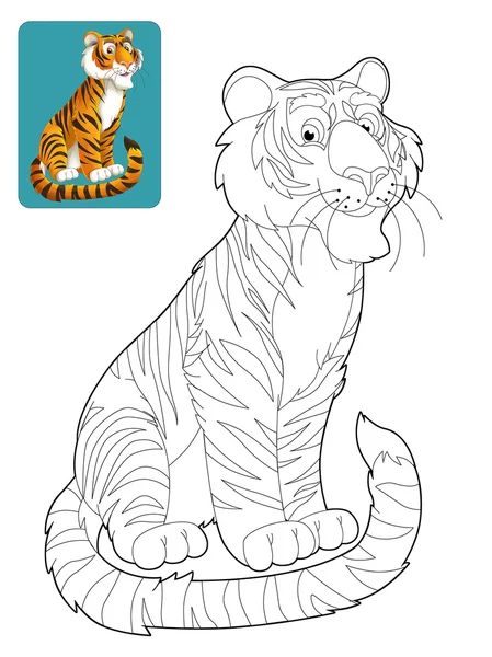 Kreslený tygr — Stock fotografie
