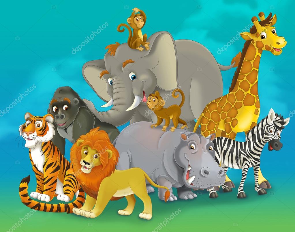 Cartoon safari Stock Photo by ©agaes8080 27922097
