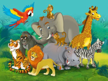 karikatür safari - çizim çocuklar için