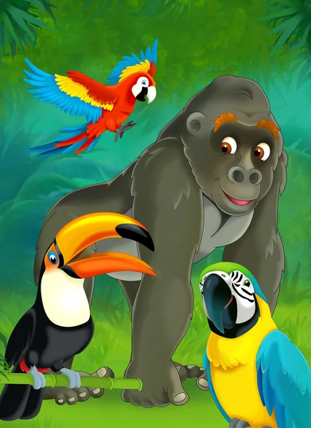 Cartoon safari - illustration for the children — Stock Photo, Image