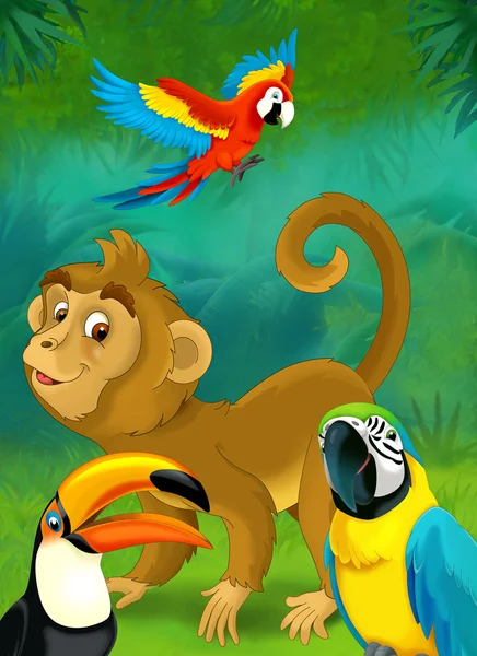 Cartoon safari - illustration för barn — Stockfoto