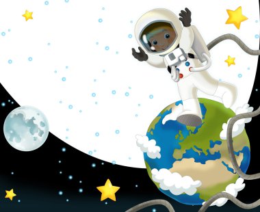 uzayda astronot oğlum