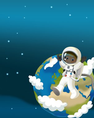 uzayda astronot oğlum