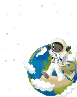 uzayda astronot oğlum