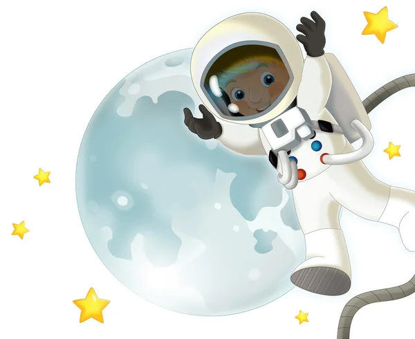 Astronaut pojke i rymden — Stockfoto