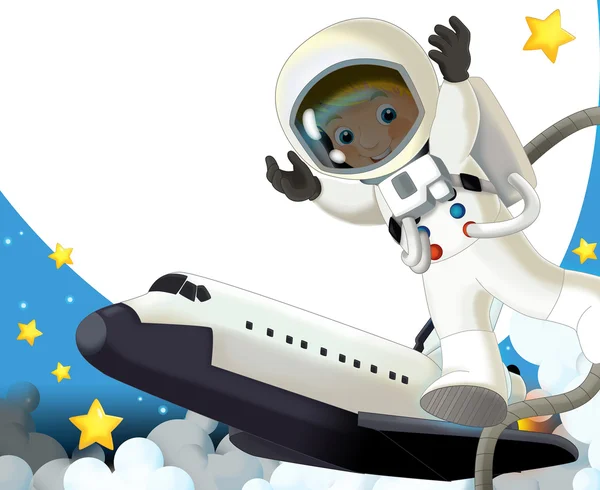 Αγόρι αστροναύτης στο διάστημα — Φωτογραφία Αρχείου