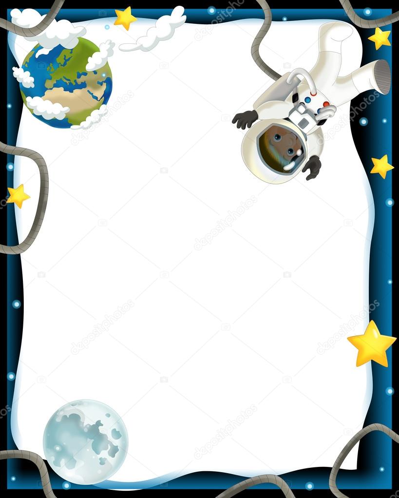 Astronaut boy in space- frame