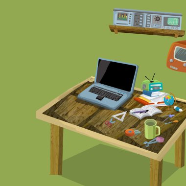 Bilim laboratuarı illüstrasyon