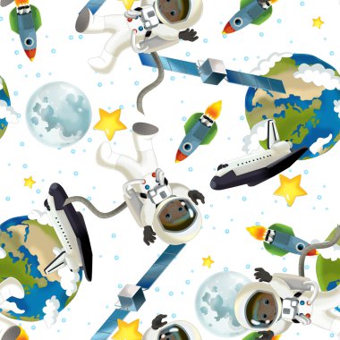 astronot ve yıldızların kozmik doku
