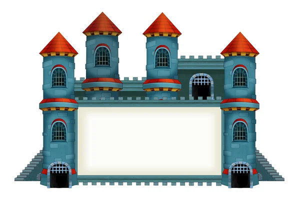 Il cartone animato illustrazione medievale del castello - per i bambini- Cornice — Foto Stock