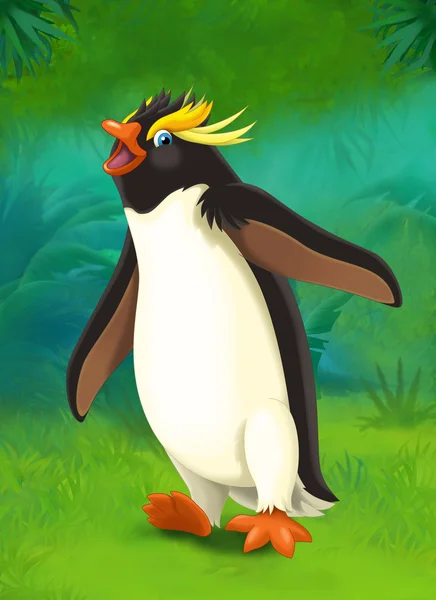 Cartoon tropical. penguin — Stock Photo, Image