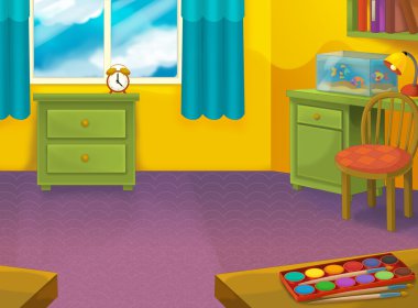 Oda hayvan. çizgi film