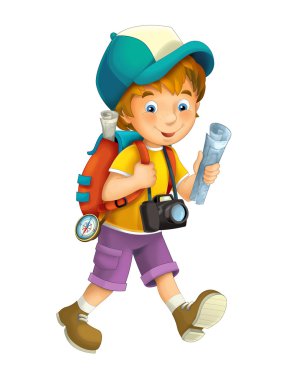 izole karikatür çocuk