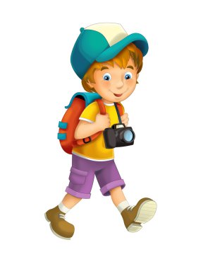 izole karikatür çocuk