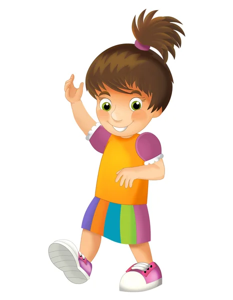 Cartoon little girl — Stock Photo, Image