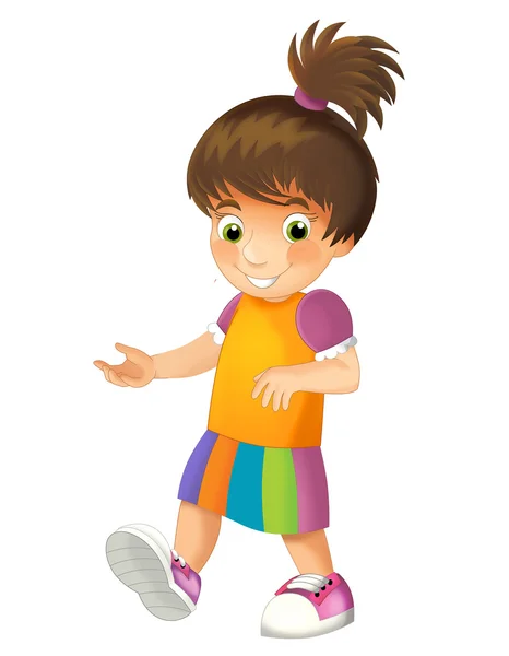 Cartoon little girl — Stock Photo, Image