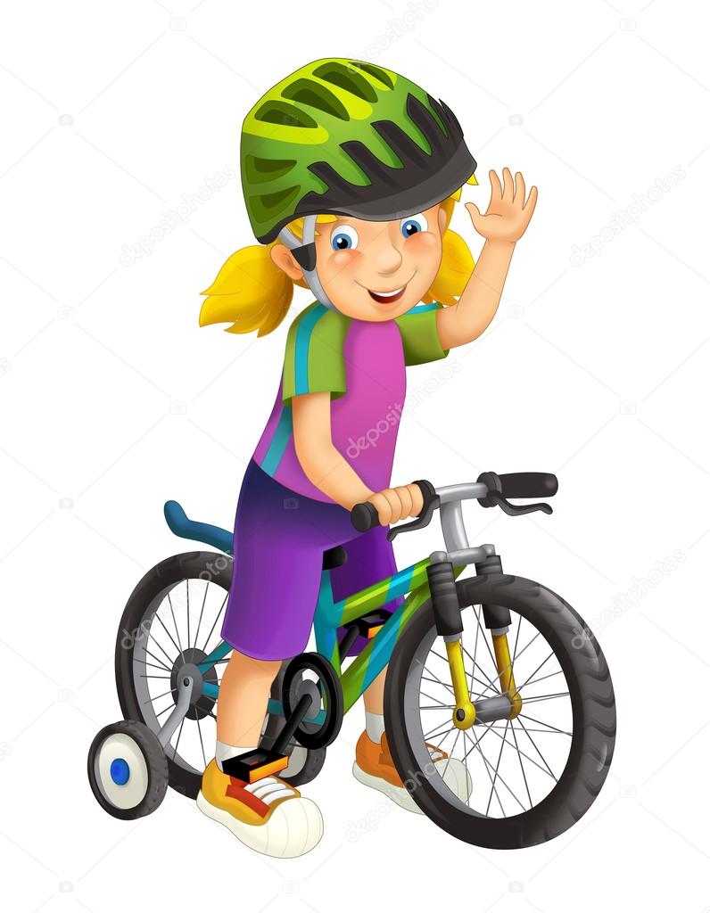 dessin de bicyclette fille