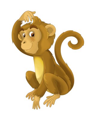 Cartoon jungle - safari - illustration for the children clipart