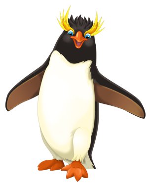 karikatür penguen - çizim çocuklar için