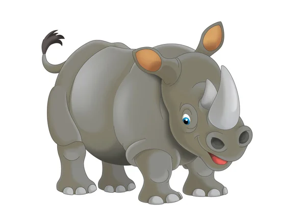 Cartoon rhino - illustration for the children — Stock Photo, Image