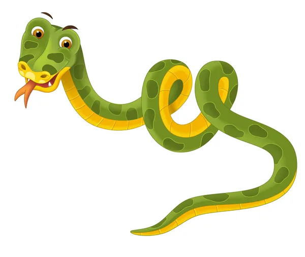 งูการ์ตูน - ภาพประกอบสําหรับเด็ก รูปภาพสต็อก