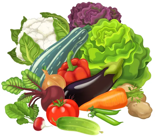 Cartoon vegetables