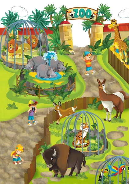 Cartoon zoo — Stock Photo, Image