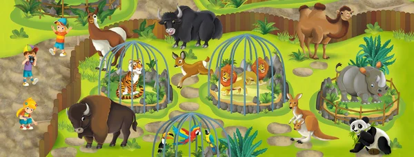 Jardim zoológico dos desenhos animados — Fotografia de Stock