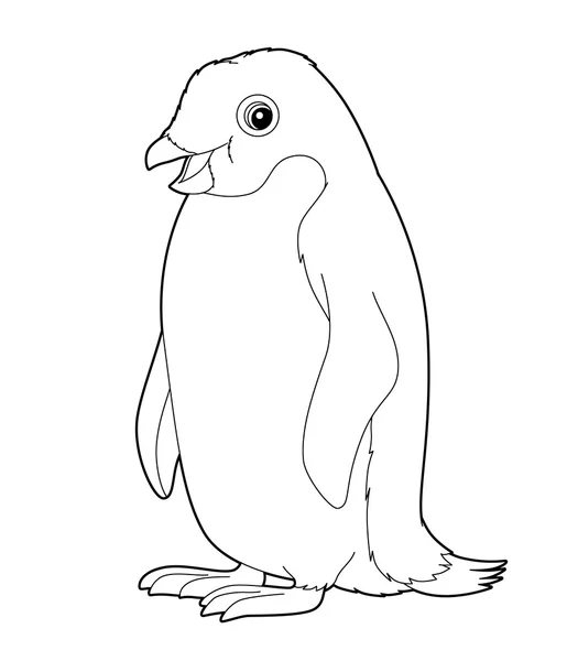 Penguin - kleurplaten pagina — Stockfoto