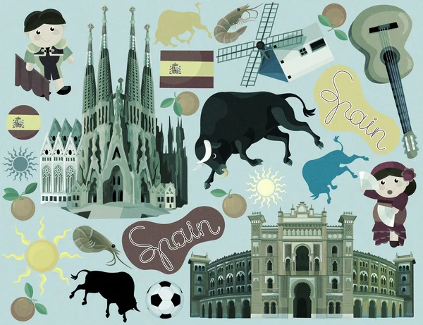 National Spain elements — Stock Photo, Image