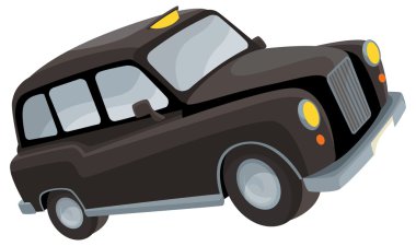 karikatür element - siyah taksi
