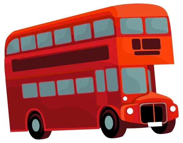 Cartoon element - double decker bus — Stock Photo, Image