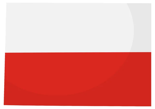 Polonya bayrağı cartoon — Stok fotoğraf