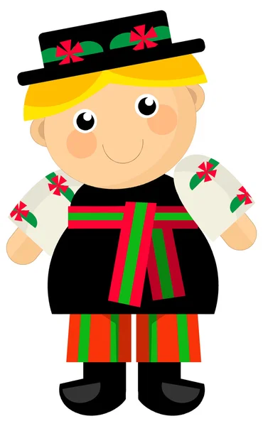 Cartoon boy - traditional outfit Stock Photo by ©agaes8080 44461367