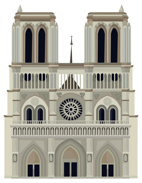 Cartoon architecture - Notre Dame — Stock Photo, Image