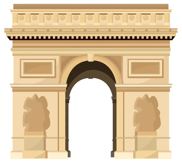 Cartoon architecture - Arc de Triomphe — Stock Photo, Image