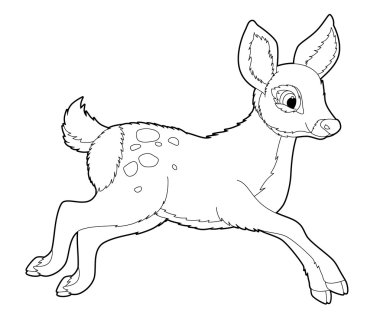 Karikatür hayvan - vahşi geyik