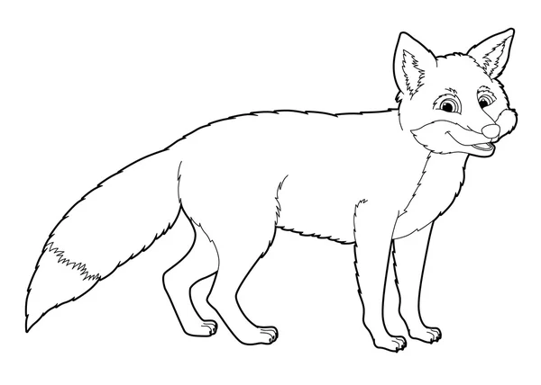 Cartoon dier - wild fox — Stockfoto